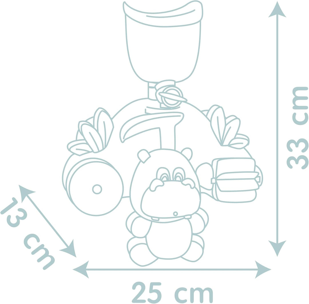 Little Smoby - Hippo Badewannenspielzeug ab 1 Jahr - Wasserspielzeug mit Spritzfunktion, Bechern und