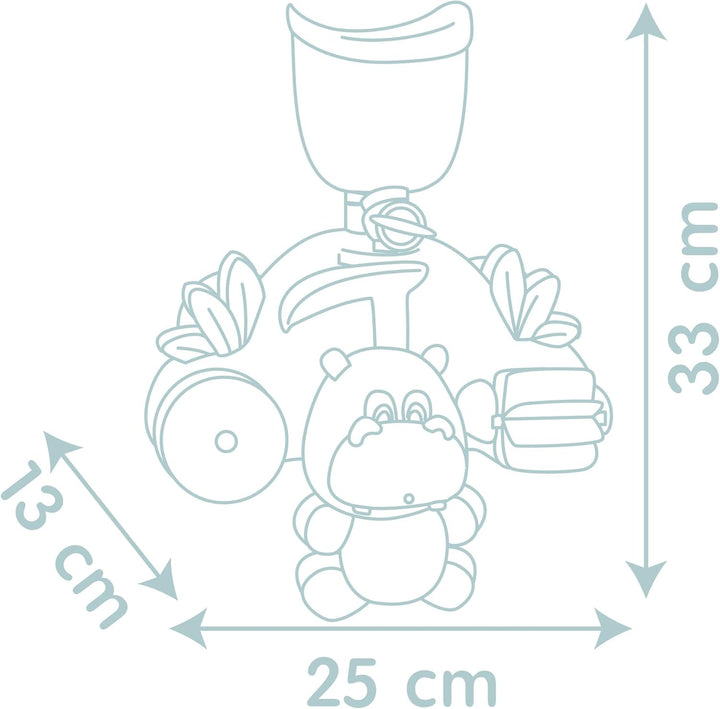 Little Smoby - Hippo Badewannenspielzeug ab 1 Jahr - Wasserspielzeug mit Spritzfunktion, Bechern und