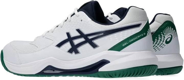 ASICS Dedicate 8 Mann Tennisschuhe Blau Weiss 39 EU White Midnight, 39 EU White Midnight