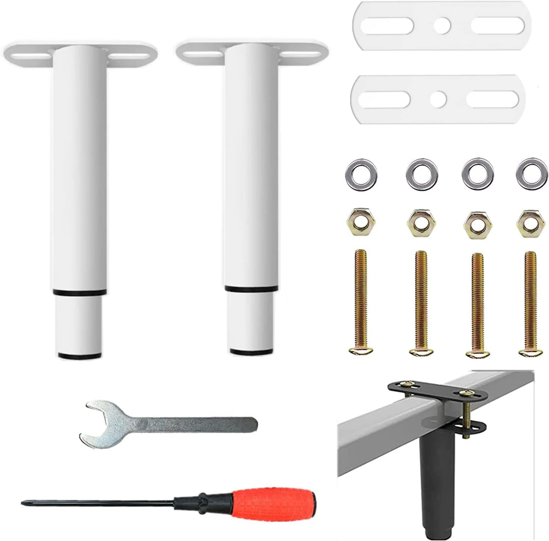 2 Bettbeine,Verstellbare Möbelfüsse 18-33cm,Einziehbar Bettfüsse,Strapazierfähig,Lattenstützbein,Met