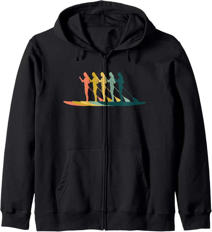 SUP Woman Paddleboard Retro Pop Art Kapuzenjacke