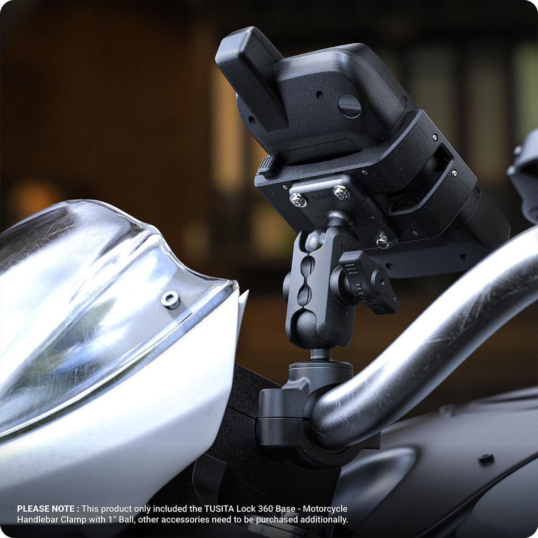 TUSITA Motorrad Halterung Lenker Schienenbasis mit B Grösse 1" Kugel - Klein