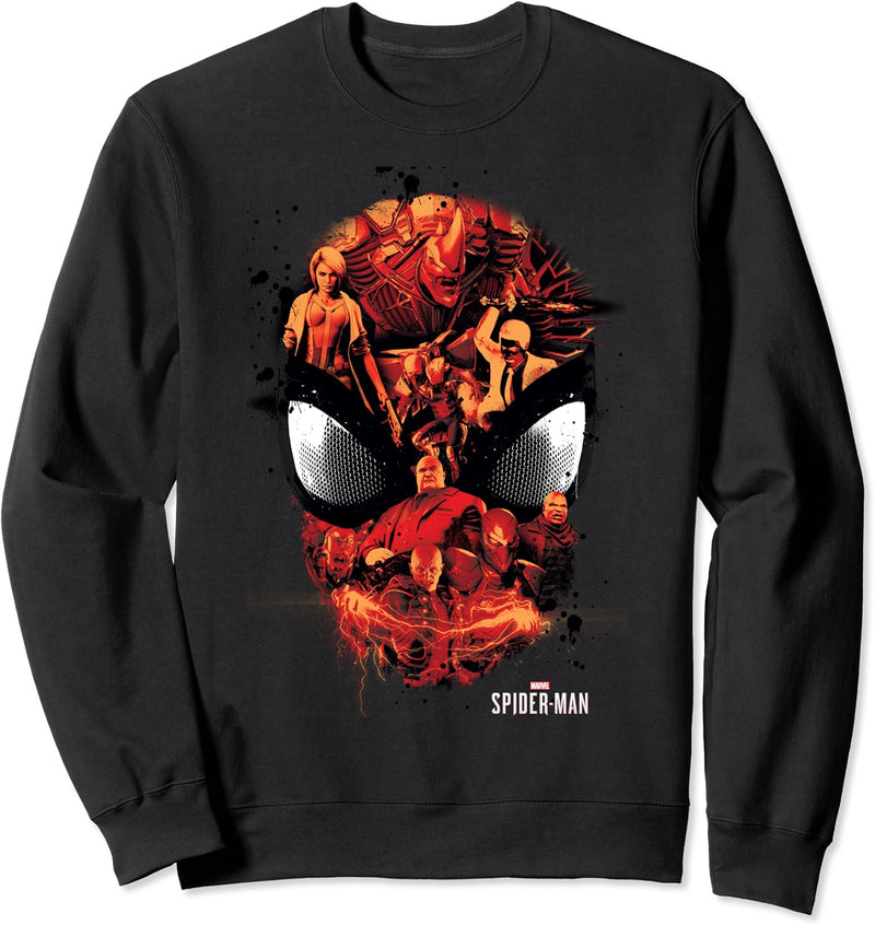 Marvel Spider-Man Villains Mask Mashup Sweatshirt