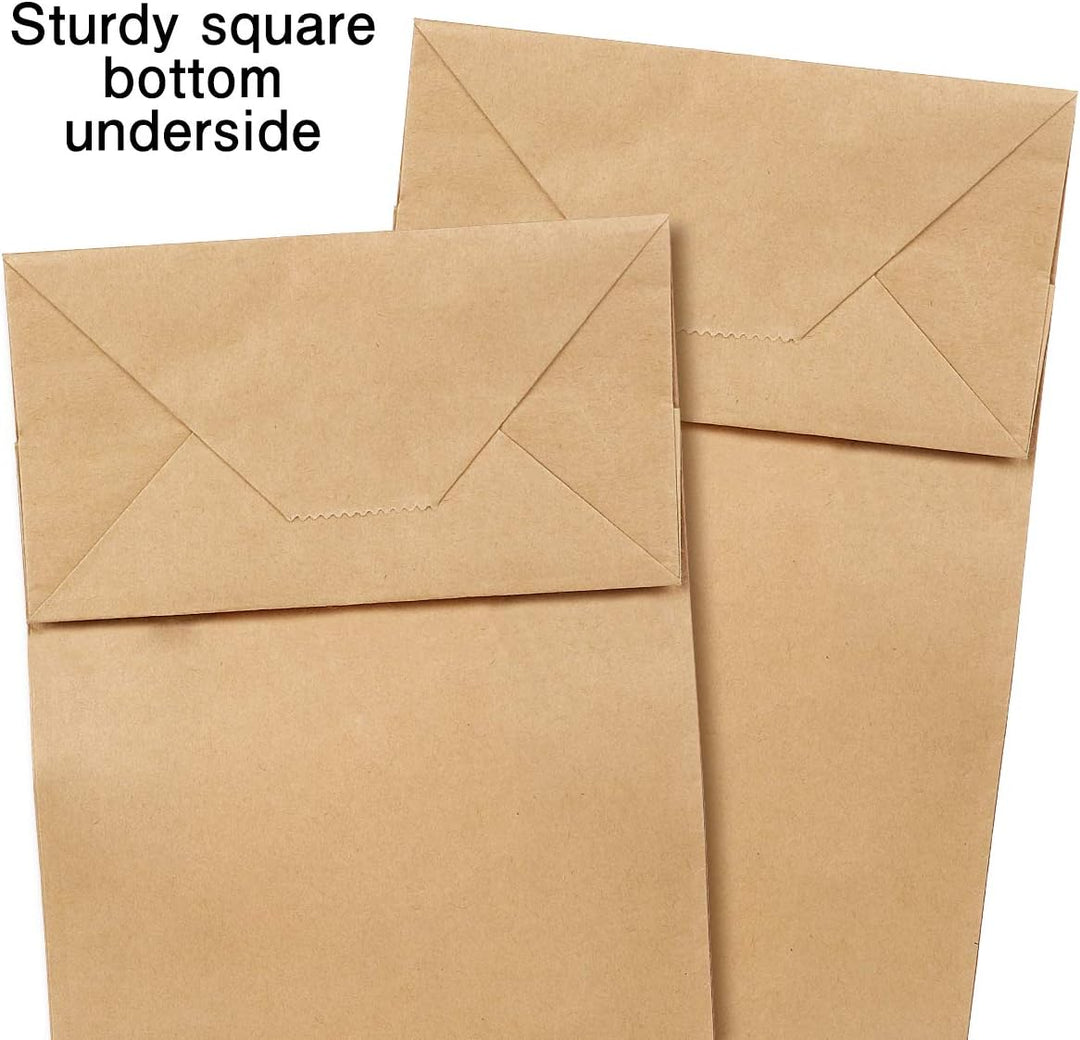 Gaoyong 100 Stück Papiertüten Braun, Geschenktüten Partytüten aus Papier Kraftpapiertüten für Geburt