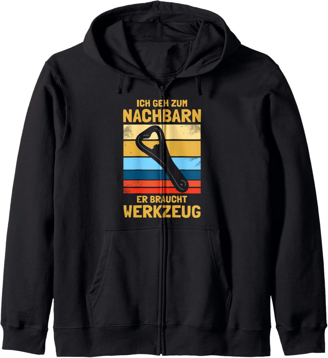 Ich geh zum Nachbarn Nachbarschaft Nachbar Kapuzenjacke