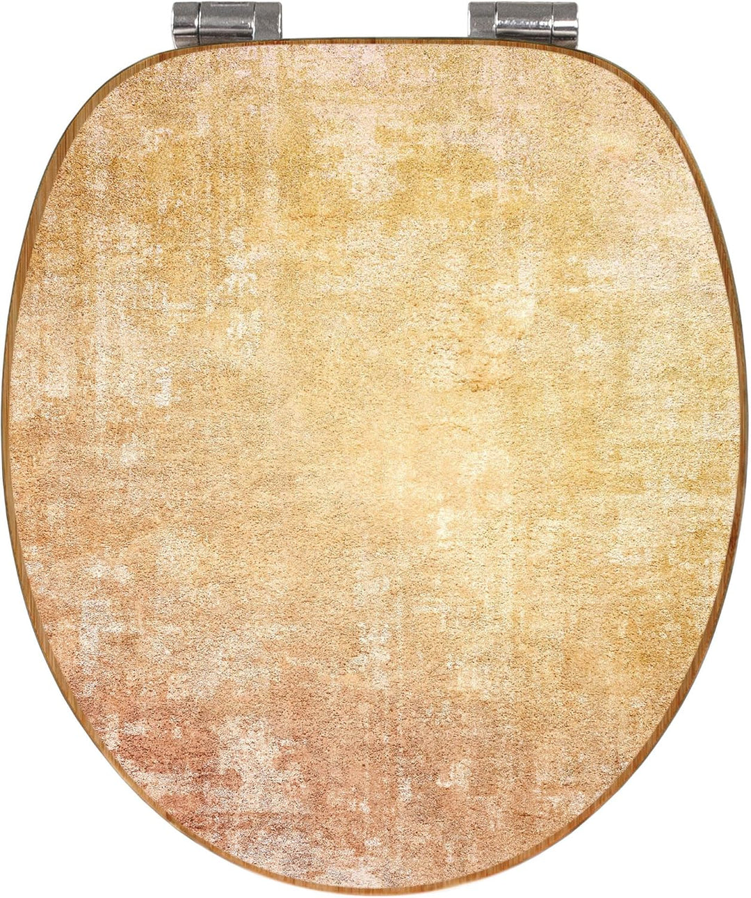 banjado Design WC Sitz Bambus Absenkautomatik 45,8x37,5cm - Toilettendeckel mit Absenkautomatik Holz