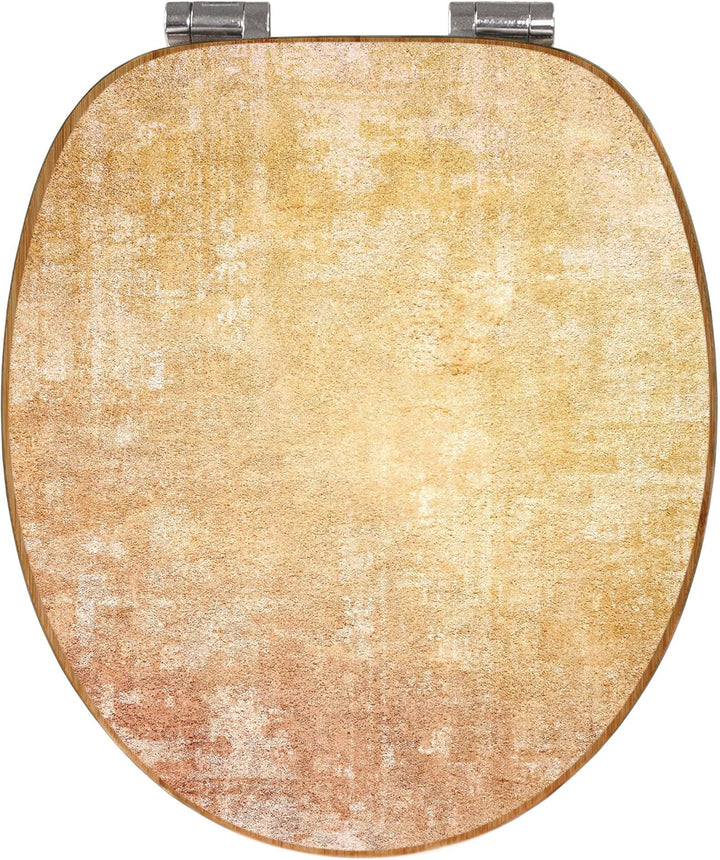 banjado Design WC Sitz Bambus Absenkautomatik 45,8x37,5cm - Toilettendeckel mit Absenkautomatik Holz