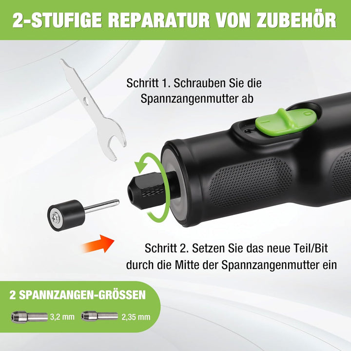 WORKPRO 7,2 V Kabellos Drehwerkzeug Set, Multifunktionswerkzeug mit 117 Zubehörteilen, mit 6 einstel