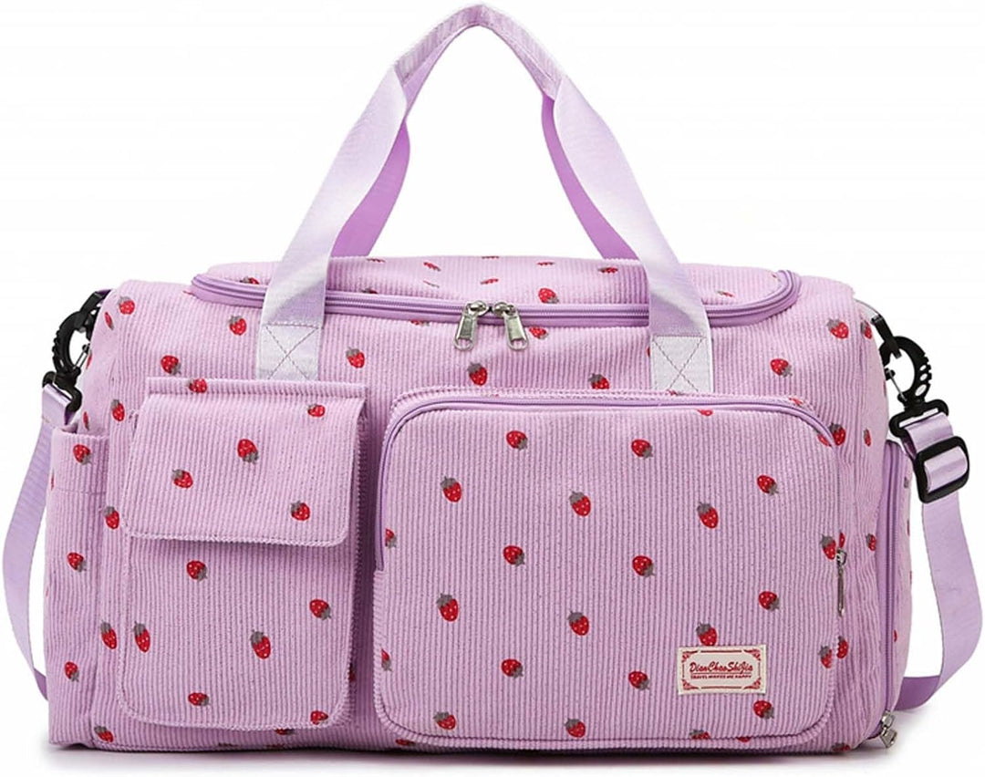 Sporttasche für Damen, Faltbare Reisetasche, Handgepäck, Fitnesstasche, Wochenendtasche mit Schuhfac