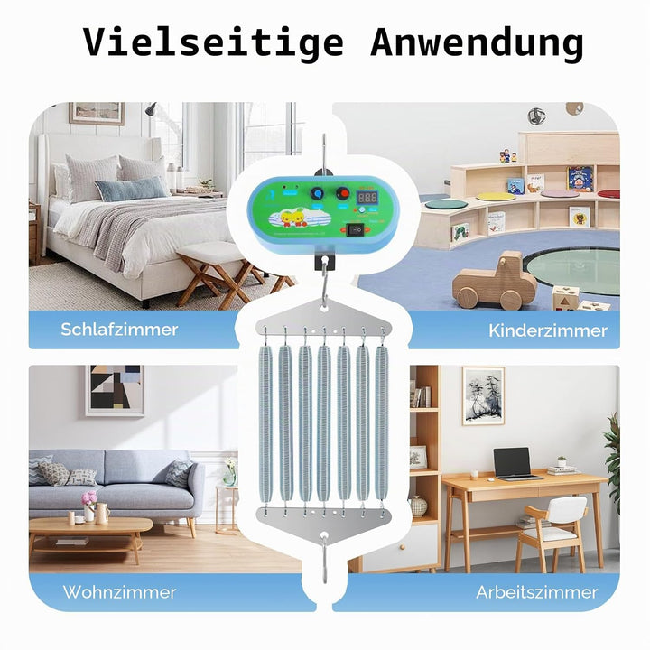 Elektrische Babyschaukel Controller Tragfähigkeit 20Kg Federwiege Motor mit Timer Hängende 7-Feder F