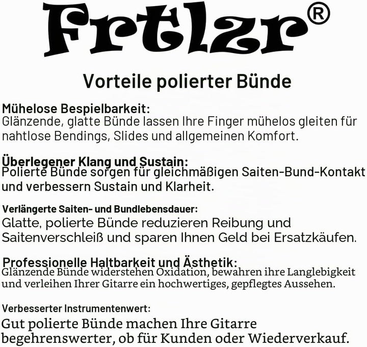 Premium Gitarrenbund-Polierset, professionelles MicroMesh-System, deutsche Herstellung, ergonomische