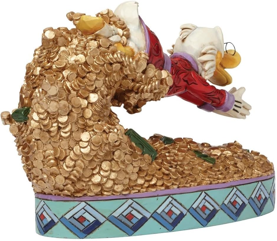 Disney Traditions 4046055 Scrooge McDuck Figurine Schatz Tauchen 12,5 cm, Bunt