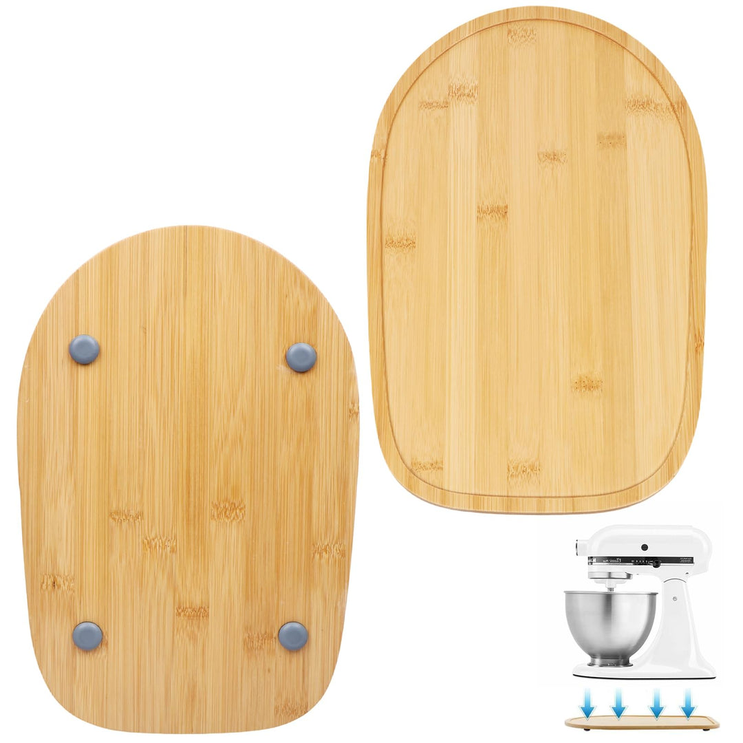 Bambus Gleitbrett Kompatibel mit Kitchen Aid Artisan 4.5-5 Qt(4,3L - 4,8L)Verschiebbare Unterlage fü