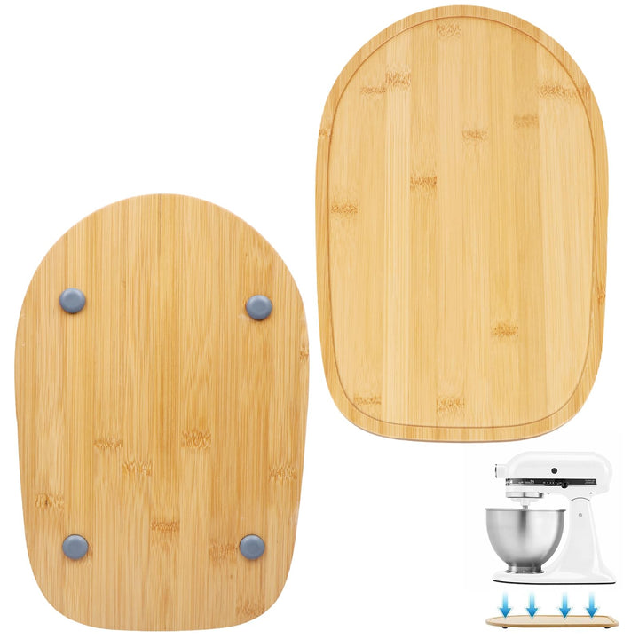 Bambus Gleitbrett Kompatibel mit Kitchen Aid Artisan 4.5-5 Qt(4,3L - 4,8L)Verschiebbare Unterlage fü