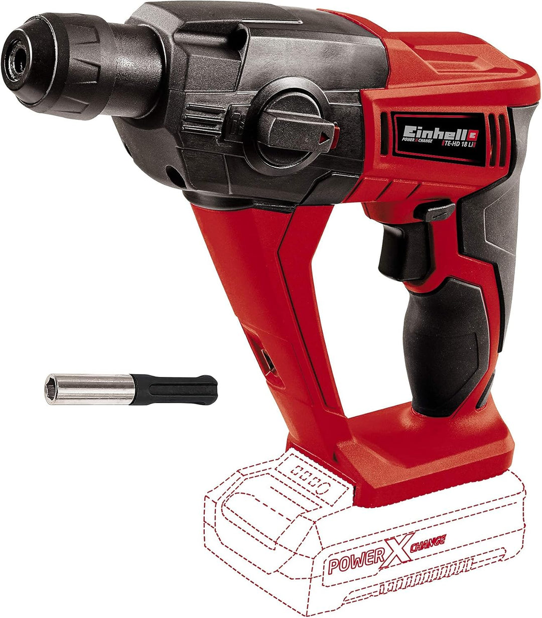 Einhell Akku Bohrhammer TE-HD 18 Li Solo Power X-Change (Lithium Ionen, 18V, 1,2 J, Bohrleistung in