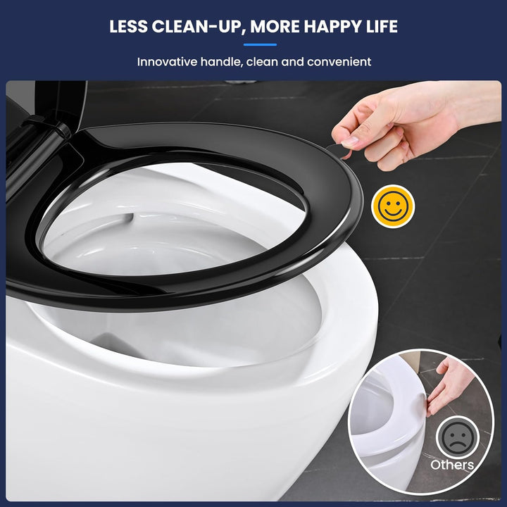 YEAUPE PRO Toilettendeckel mit Absenkautomatik,WC Sitz mit Quick-Release-Funktion und Softclose Abse