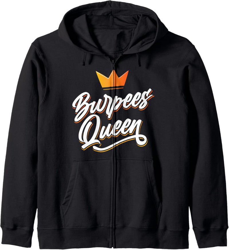 Burpees Queen Königin Krone Gym Fitness Trainer Sport Fan Kapuzenjacke