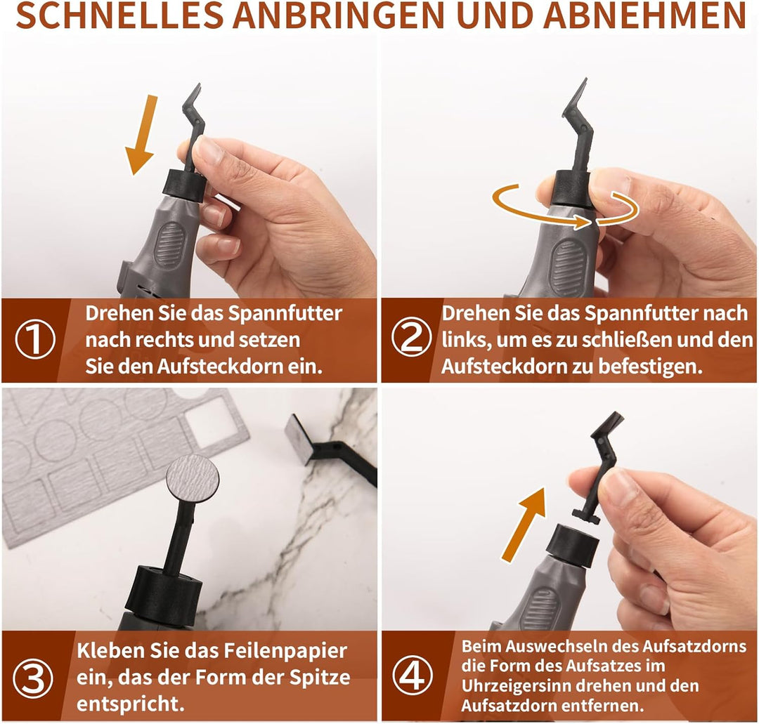 Schnurloser Stiftschleifer, variable Geschwindigkeit, Mehrzweck-Elektrowerkzeug zum Schleifen, Polie