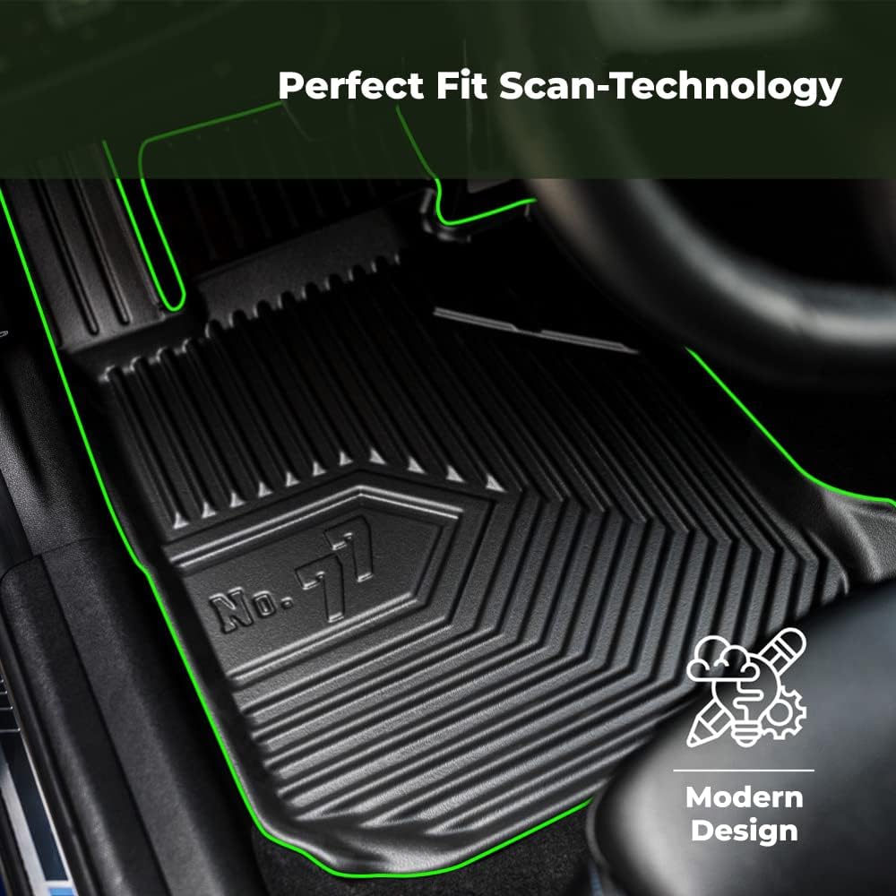 FROGUM No.77 Gummimatten Ganzjahresset von Auto Fussmatten Autofussmatten für Smart Forfour II 2014-