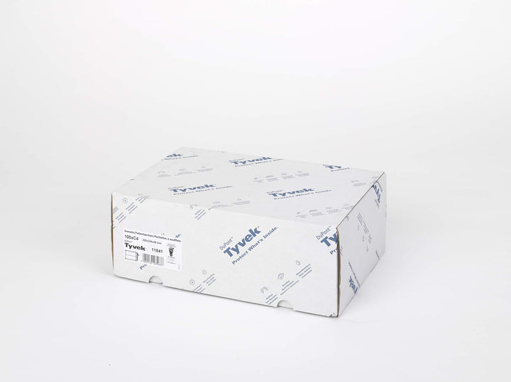 Tyvek 00011841 Faltentasche C4 (229x324x38 mm), weiss, mit Spitzboden, haftklebend, 100 Stück