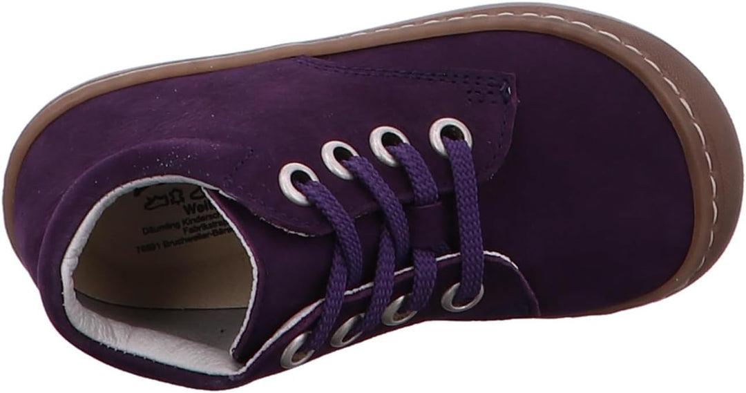 Däumling Mädchen Salli Sneaker 22 EU Schmal Country Aubergine, 22 EU Schmal Country Aubergine