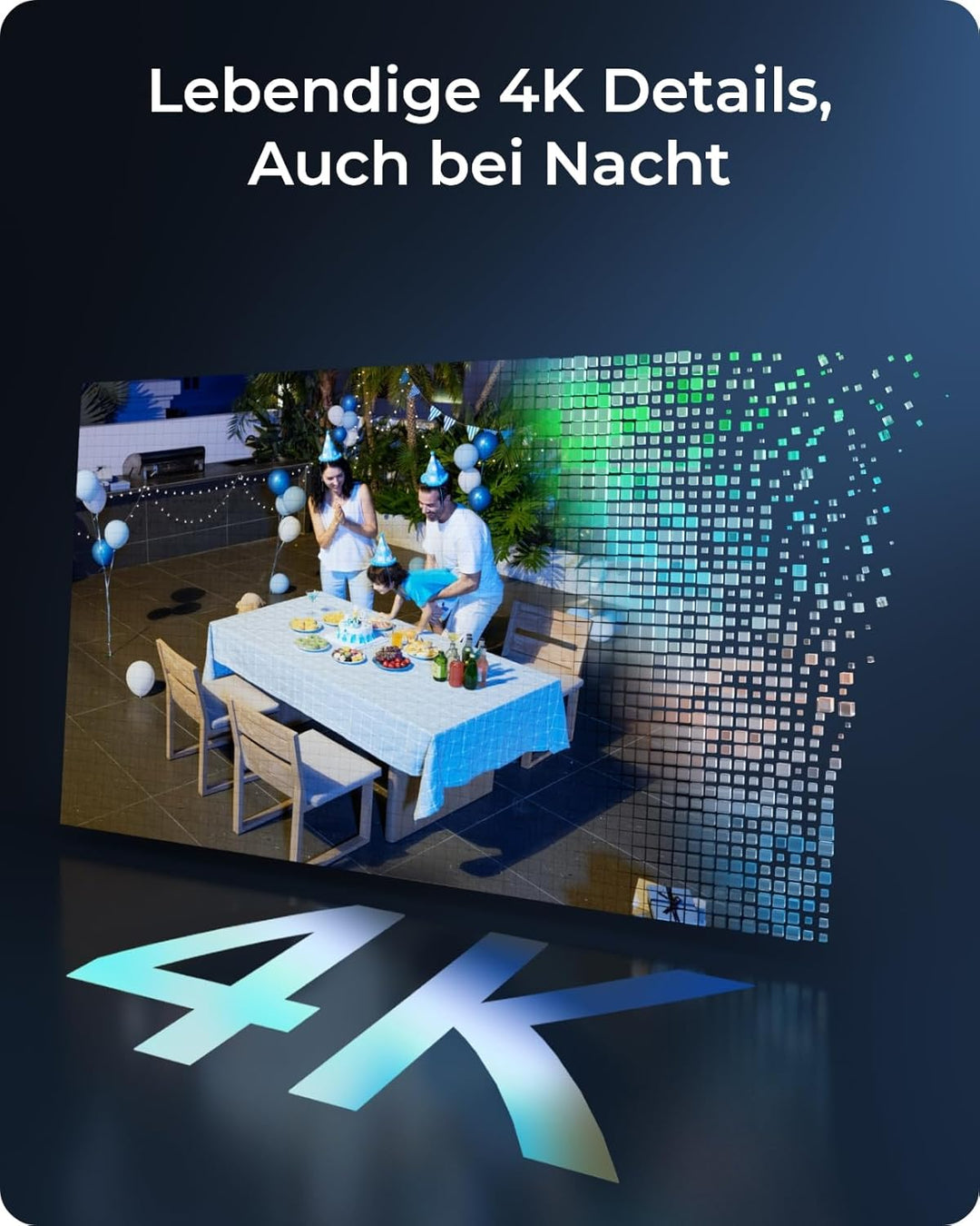 Reolink 4K Überwachungskamera Aussen Akku Set mit Home Hub, Farbnachtsicht, 2.4/5GHz WLAN, 5 Monate