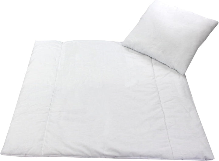 TupTam Unisex Baby Wiegenset 4-teilig Bettwäsche-Set: Bettdecke und Kopfkissen mit Bezug, Farbe: Bau