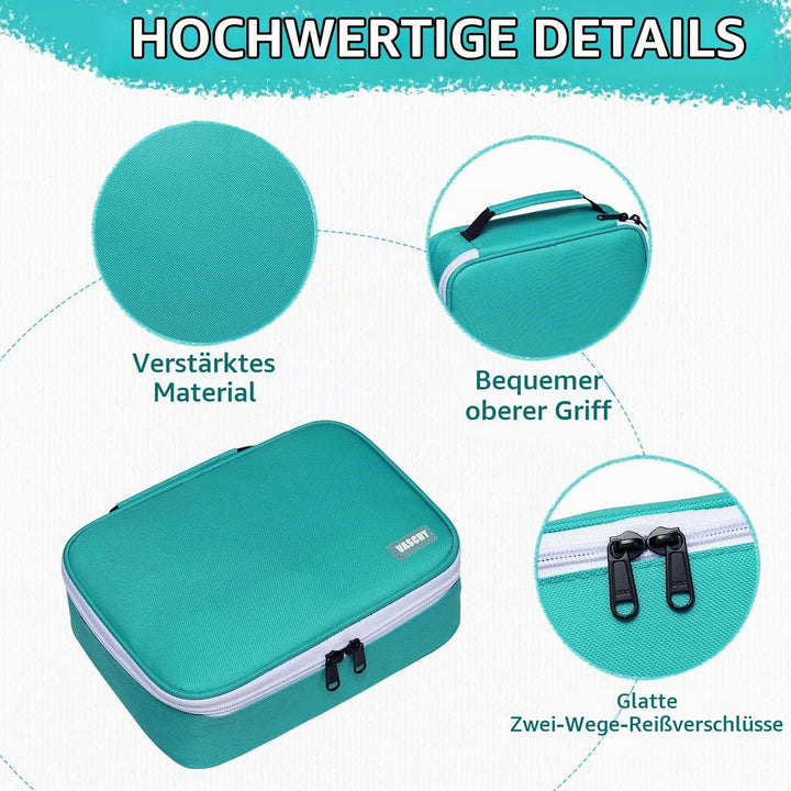 VASCHY Grosse Federmäppchen, Multi Fächer Mäppchen Organizer 72 Stück Etui Schule Federmappe Federta
