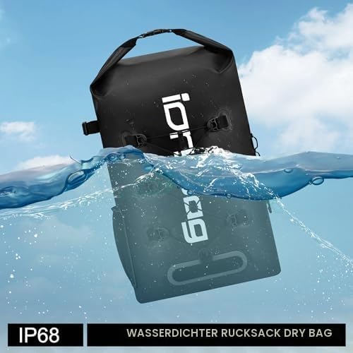 IDRYBAG Wasserdichter Rucksack für Damen und Herren, wasserdichte Taschen für Kajakfahren, Rucksack,