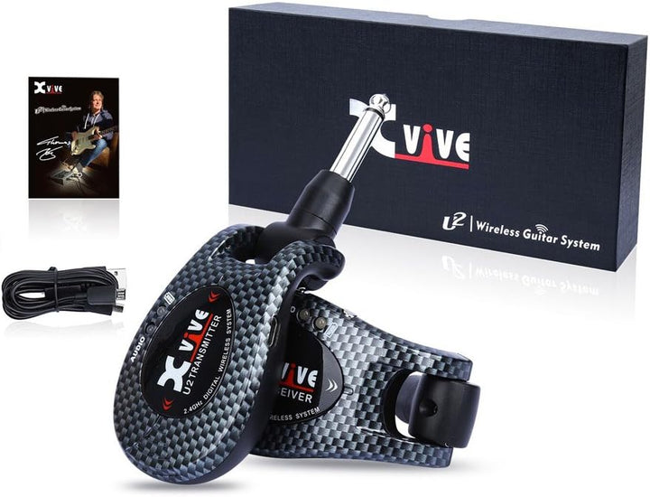 Xvive U2 Wireless Digital Transmitter/Receiver System for Guitar, Bass and Other Instruments, Rechar