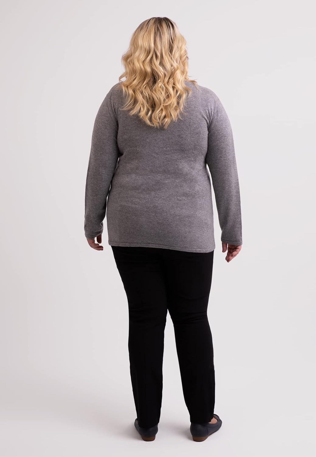 CASH-MERE.CH Damen Pullover aus 100% Kaschmir in grossen Grössen | Sweater V-Ausschnitt Übergrösse 3