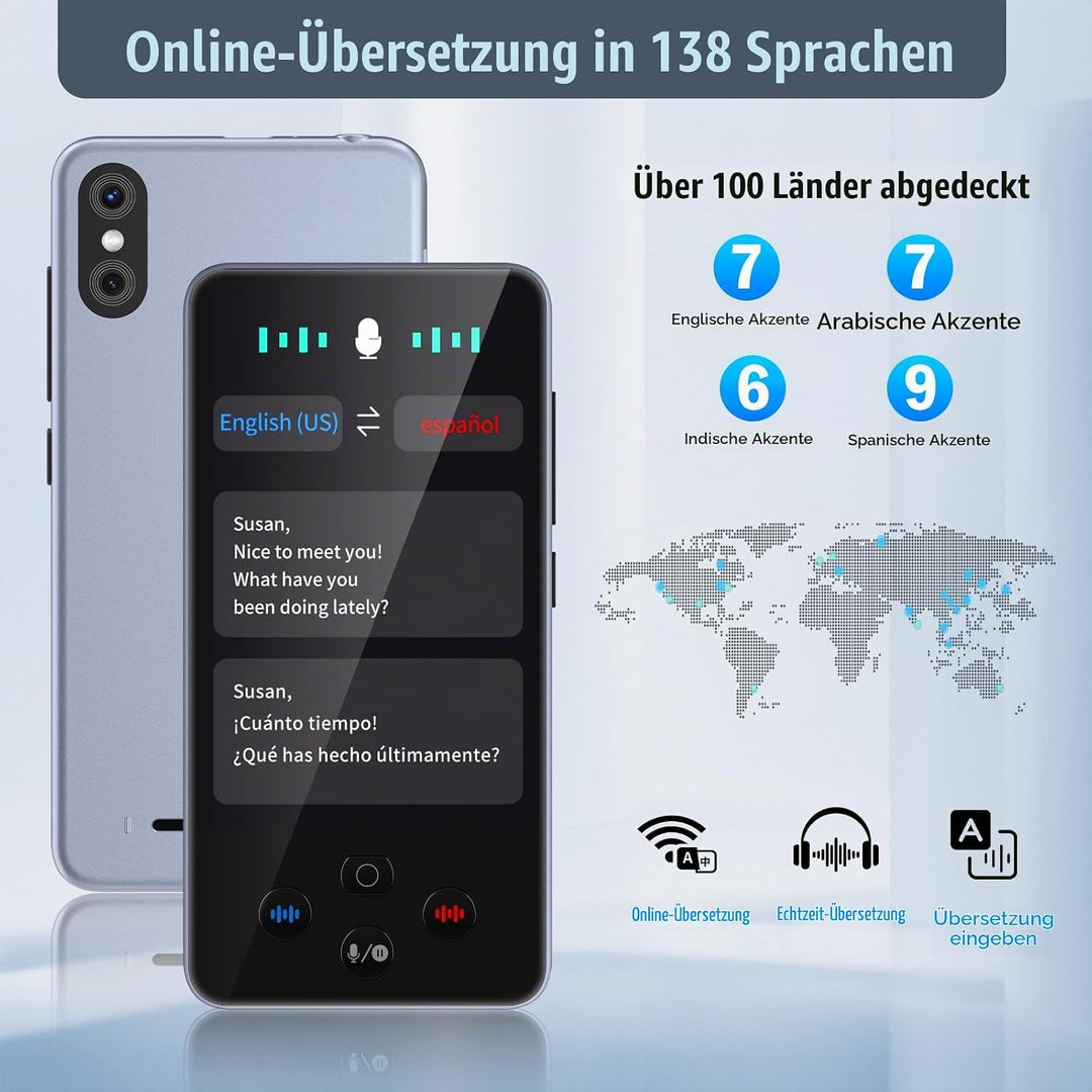 Ki Übersetzer, 19 Sprachen Sprachübersetzer Ohne Internet mit Offline Deutsch, 138 Sprachen Echtzeit