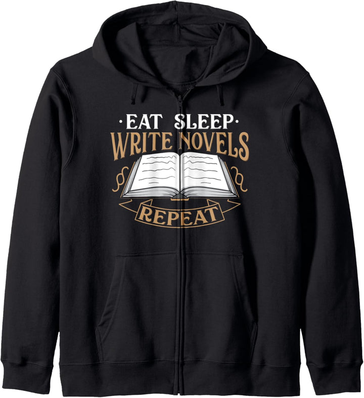 Eat Sleep Write Novels Repeat - Autor - Schriftsteller Kapuzenjacke