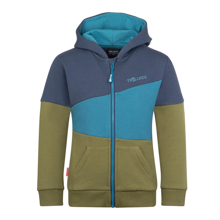 Trollkids Kids Alesund Sweater 116 Mystic Blue/Dark Marine/Pine Green, 116 Mystic Blue/Dark Marine/P