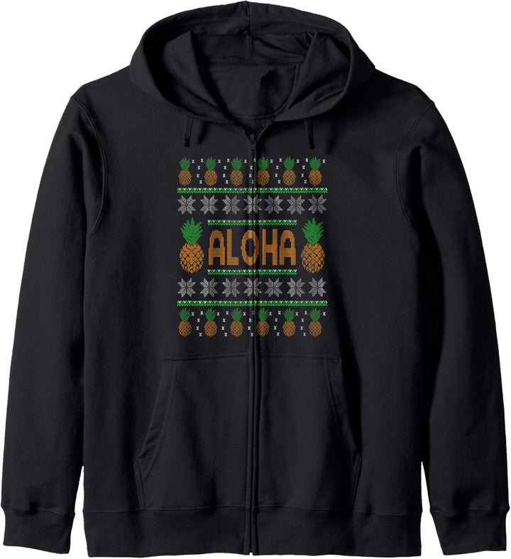 Ananas Hässliche Weihnachten - Aloha Ananas Weihnachten Kapuzenjacke