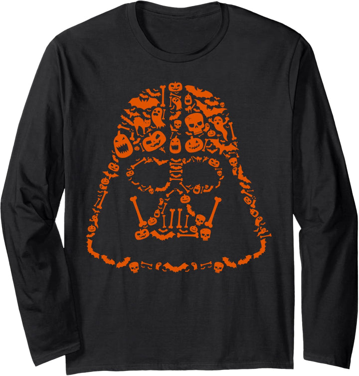 Star Wars Halloween Darth Vader Big Face Langarmshirt