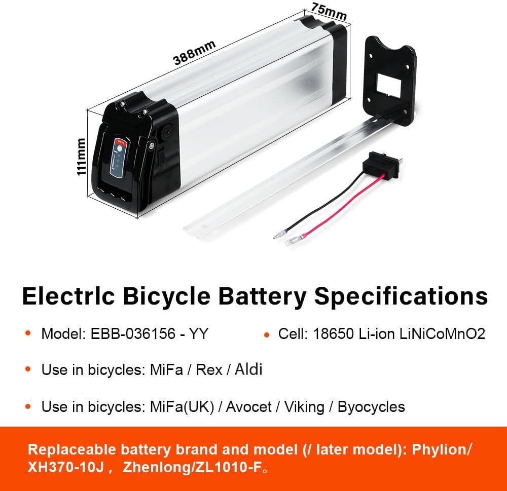 SEASON E-Bike Akku 36V 10.4Ah / 14.5Ah / 15.6Ah / 18.2Ah für Elektrofahrrad Batterie kompatibel mit