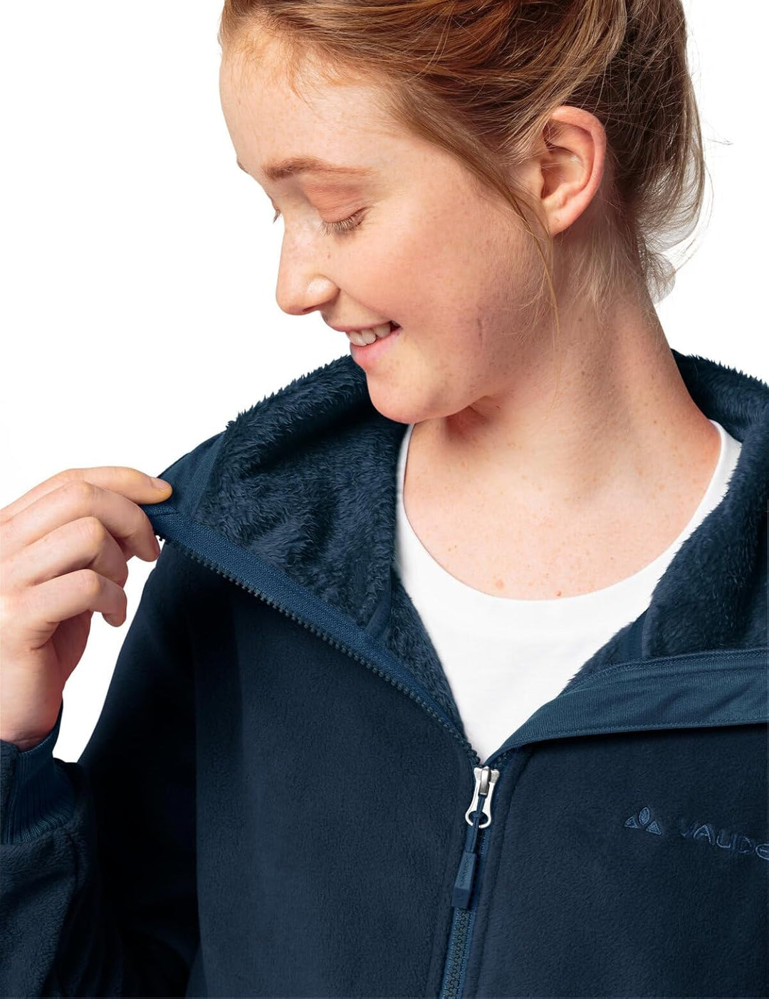 VAUDE Damen Women's Neyland Fleece Hoody Jacke 36 Dark Sea, 36 Dark Sea