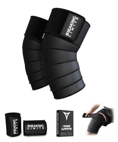 BREAKING LIMITS Kniebandage Kraftsport – Kniebandagen für Powerlifting, Gym, Krafttraining & Bodybui