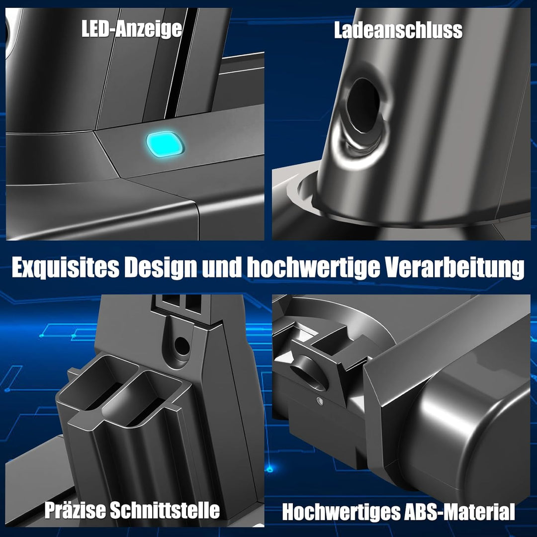 V7 Akku für Dyson V7, 6000mAh Akku Kompatibel mit V 7 Animal Absolute Motorhead Pro Fluffy Mattress
