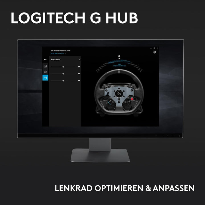 Logitech G PRO Rennlenkrad, Direktantrieb 11 Nm, TRUEFORCE Force Feedback, magnetische Schaltwippen,