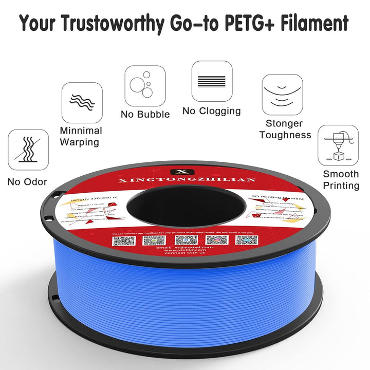 PETG+ Filament 1.75mm, PETG+ 3D Drucker Filament, Massgenauigkeit +/- 0.02mm,3D Druck Filament Mater