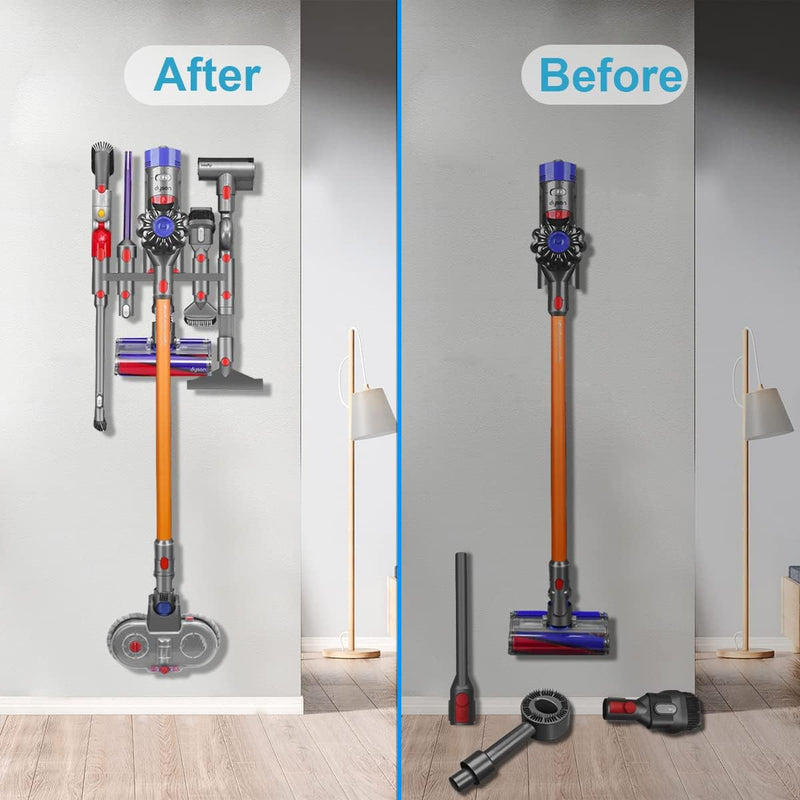 DrRobor Halterung Zubehör für Dyson V7 V8 V10 V11 V15, Wandhalterung für Dyson Staubsauger mit 9 Auf