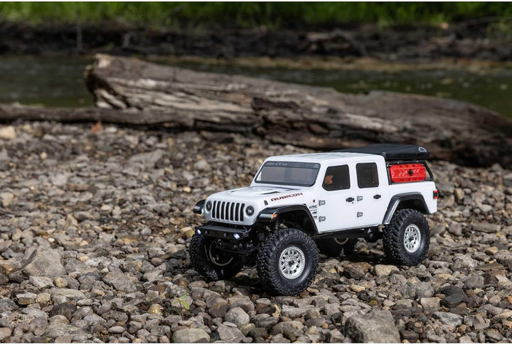 Axial 1/24 SCX24 Jeep JT Gladiator 4X4 RTR Brushed Rock Crawler (Battery & Charger Included), White
