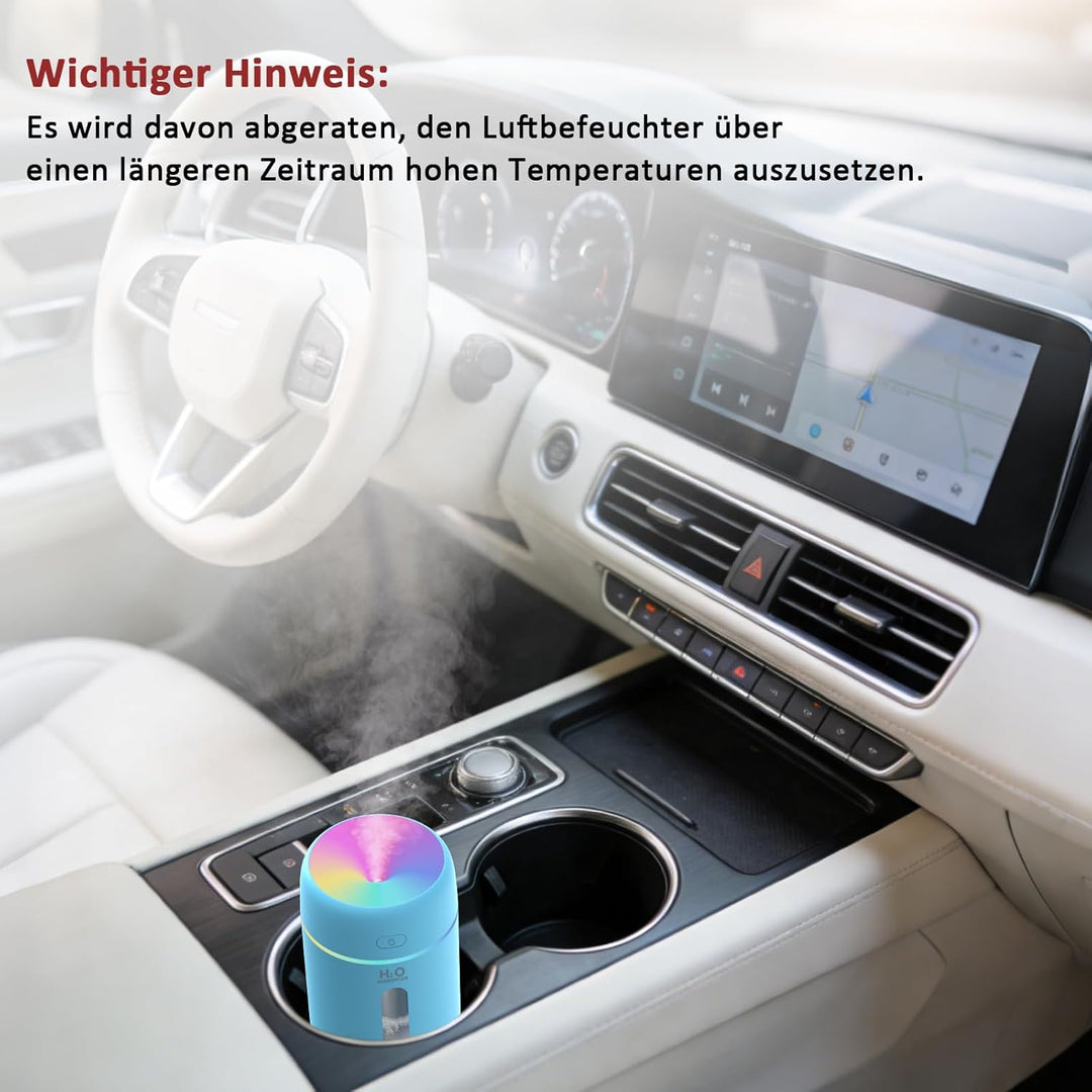 Mini Luftbefeuchter für Schlafzimmer Kinderzimmer Pflanzen,7-Farben-Licht 28dB Silent Air Humidifier