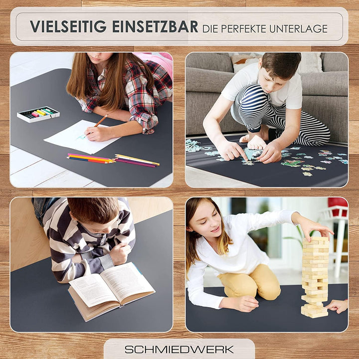 Bodenschutzmatte farbig | Bürostuhl Unterlage | Kratzfest | Made in Germany (Anthrazit, 100 x 120cm)