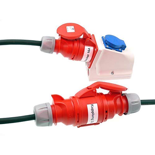 netbote24 CEE-Adapterkabel Starkstromkabel Verlängerungskabel Kraftstromkabel Adapterleitung 16A PCE