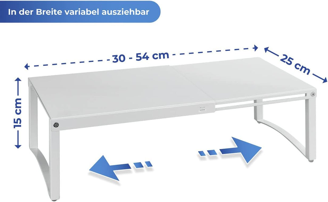 Maximex Teleskop-Schrankeinsatz, Teleskop-Schrankregal, variabel ausziehbar von 30 bis 54cm, zusätzl