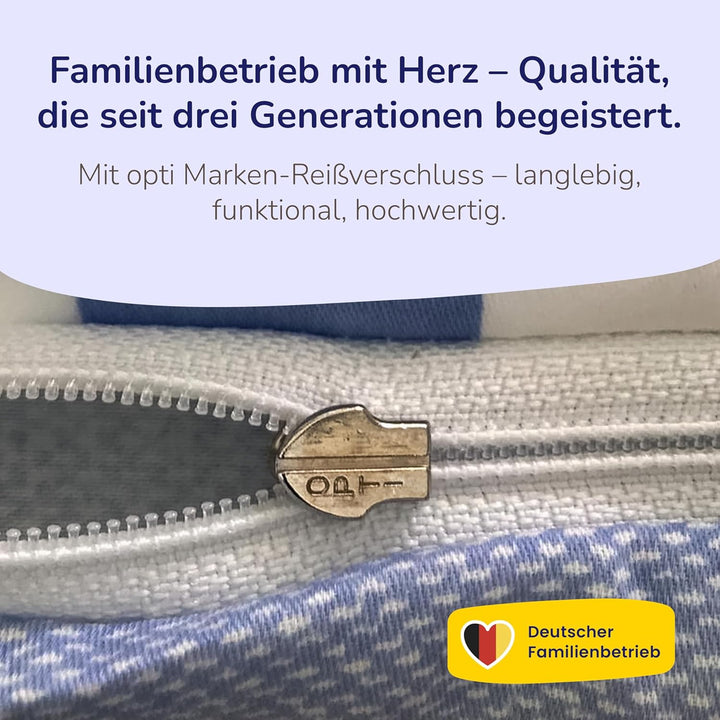 Träumschön Bettwäsche 135x200 4teilig - Bettwäsche Set im Karo Design - Biber Bettwäsche 4tlg aus 10
