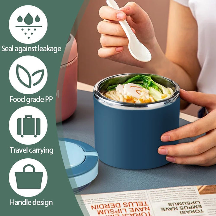 1 L Thermobehälter für Essen, Thermo Lunchbox Warmhalten Essen Edelstahl Speisebehälter Thermobehält
